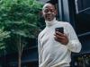 Man using his cellphone