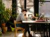 lady working in garden office