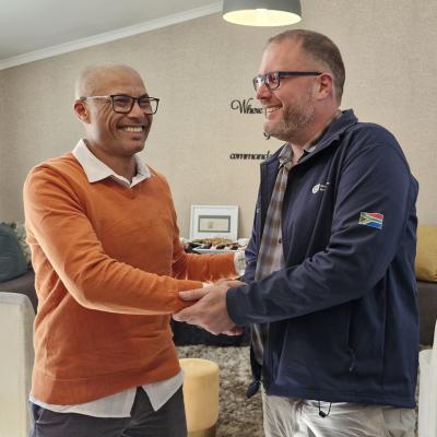 Denver van der Bergh and Minister Jaco Londt